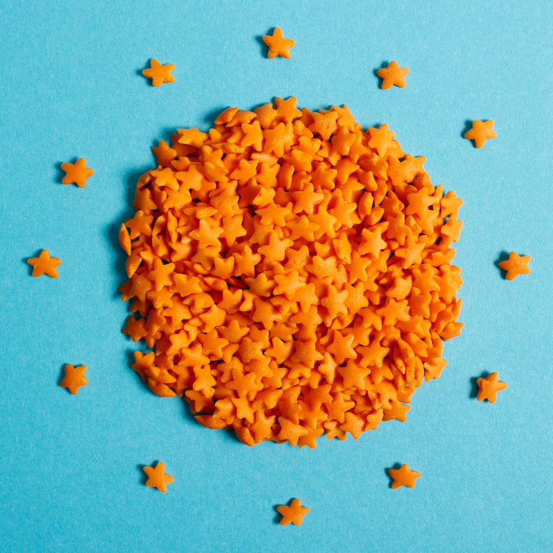 Orange Confetti Stars Cake Sprinkles (Best Before 30 Apr 2023)