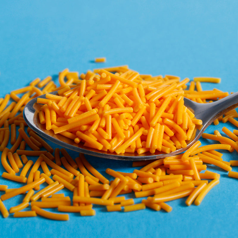 Bulk Bag - Orange Matte Sugar Strands Jimmies (Best Before 30 Jun 2024)