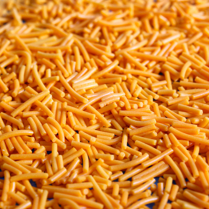 Bulk Bag - Orange Matte Sugar Strands Jimmies (Best Before 30 Jun 2024)