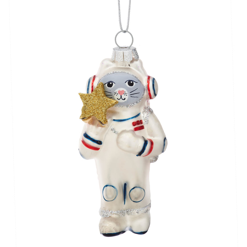 Outer Space Cat Shaped Bauble Hanging Decoration