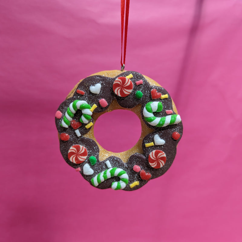 Doughnut Shaped 3D Hanging Bauble Christmas Tree Decorations