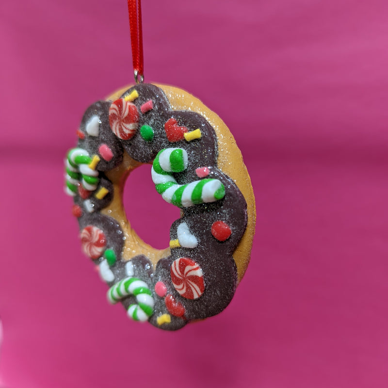 Doughnut Shaped 3D Hanging Bauble Christmas Tree Decorations