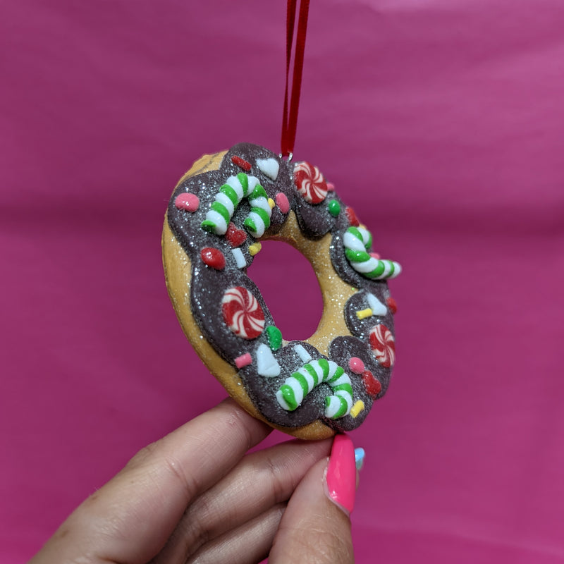 Doughnut Shaped 3D Hanging Bauble Christmas Tree Decorations