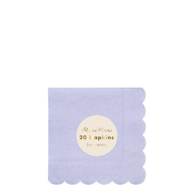 Pale Blue Small Napkins Pack of 20