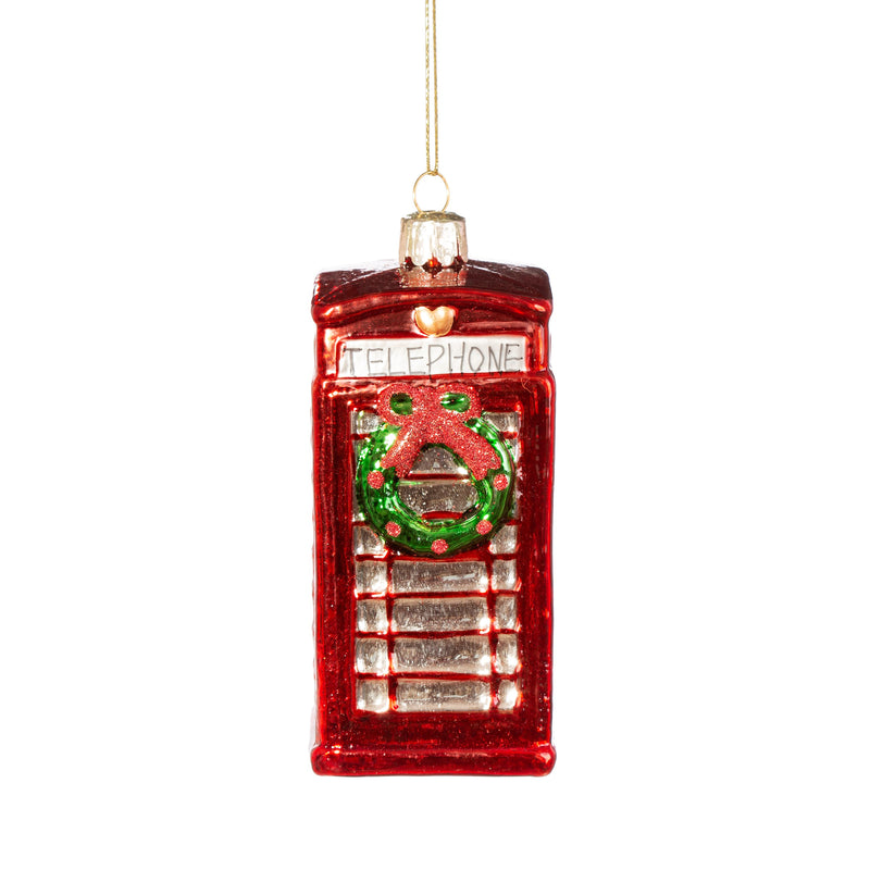 Phone Box With Wreath Shaped Bauble Hanging Decoration Set
