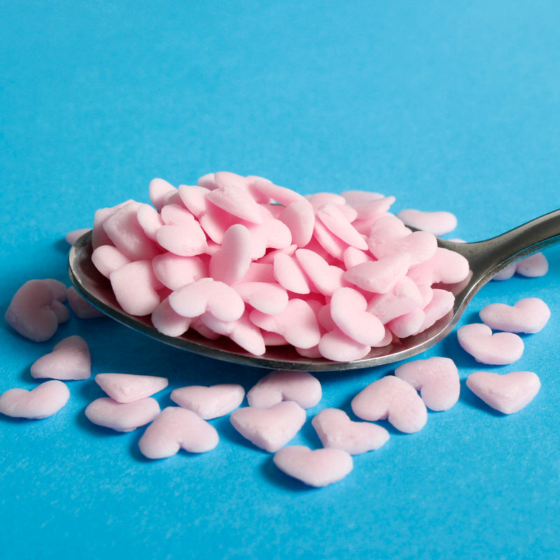 Pink REGULAR Confetti Hearts Sprinkles (Best Before 31 Dec 2024)