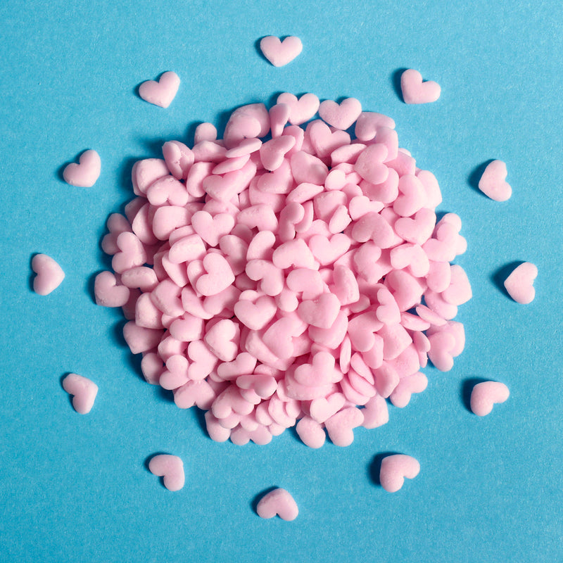 Pink REGULAR Confetti Hearts Sprinkles (Best Before 31 Dec 2024)