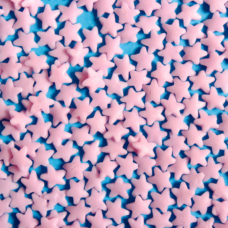 Bulk Bag - Pink Stars Confetti Sprinkles (Best Before 30 Jun 2024)