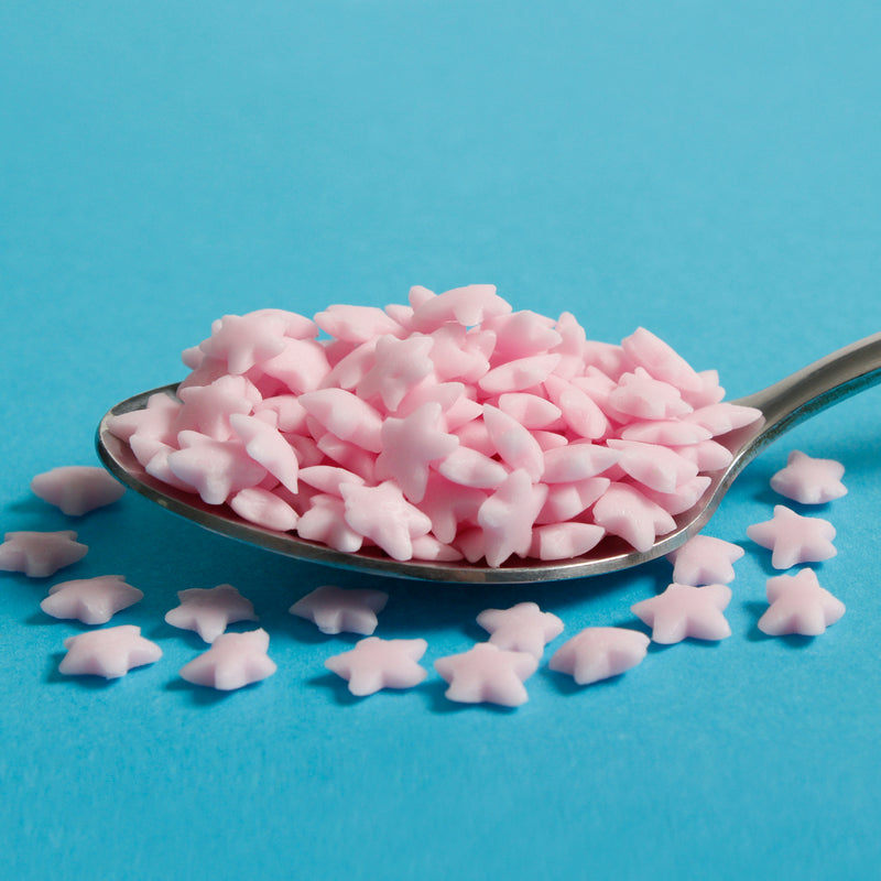 Bulk Bag - Pink Stars Confetti Sprinkles (Best Before 30 Jun 2025)