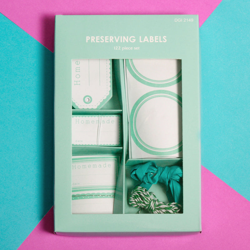 Preserving Labels Mint Green - 122 Piece Set