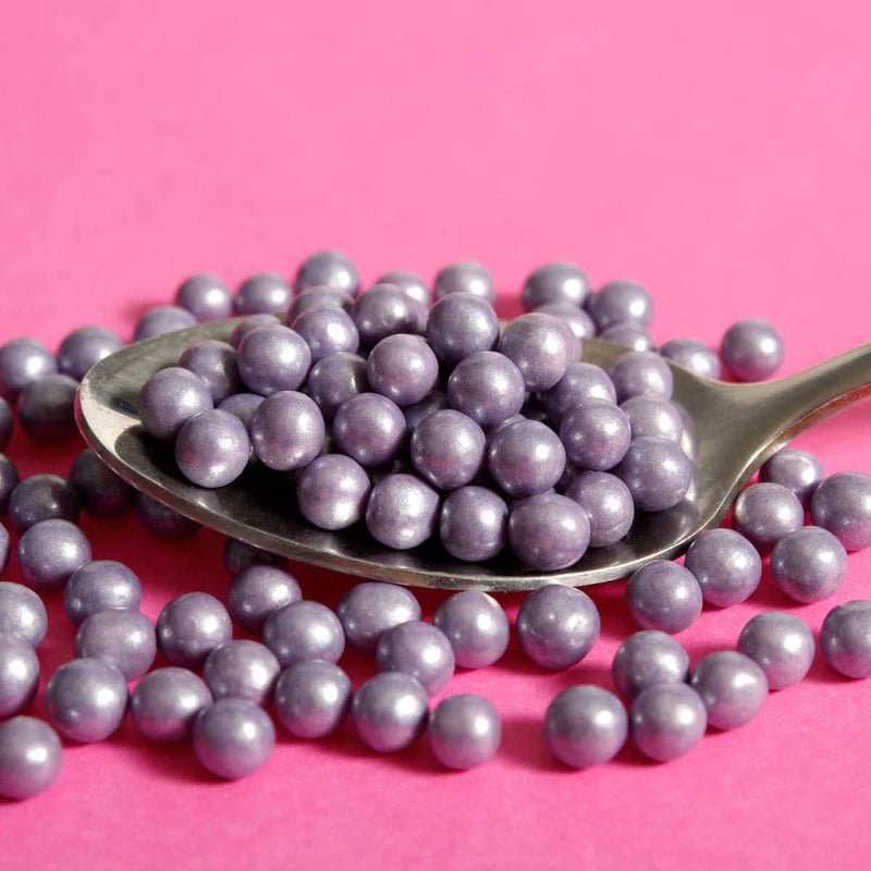 Bulk Bag - Purple 4mm Edible Pearls  (Best Before 30 Jun 2025)