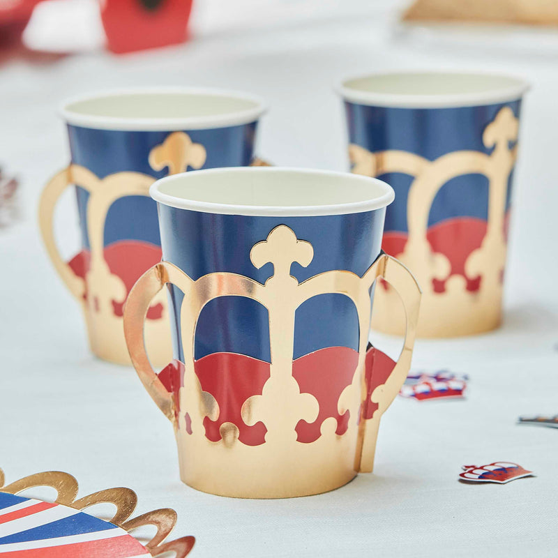 Union Jack Party Paper Cups Pack of 8