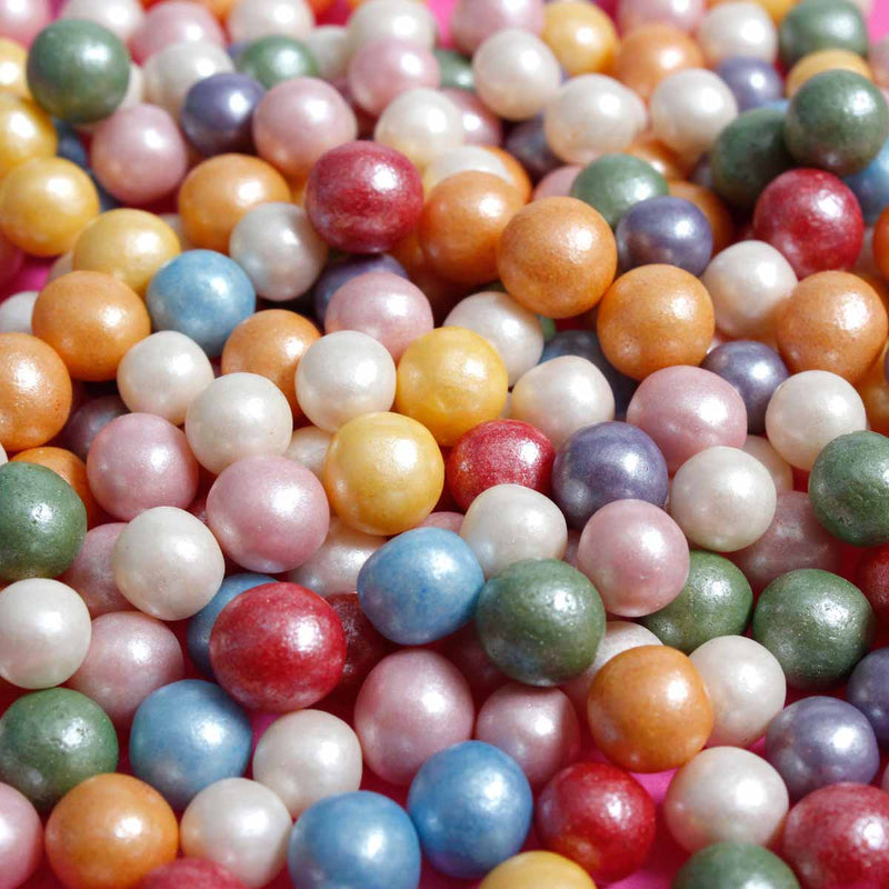 Bulk Bag - Rainbow 6mm Pearls Sprinkles  (Best Before 30 Jun 2024)