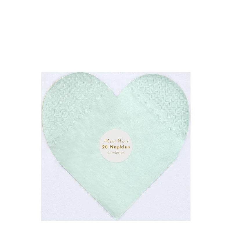 SMALL Pastel Rainbow Heart Napkins Pack 20