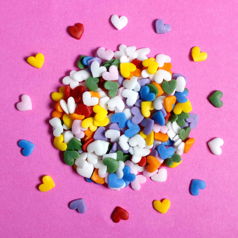Rainbow REGULAR Love Heart Sprinkles (Best Before 30 Jun 2025)