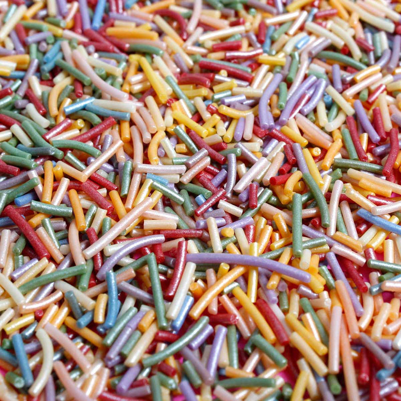 Bulk Bag - Shimmer Rainbow Sugar Strands Sprinkles (Best Before 30 June 2022)