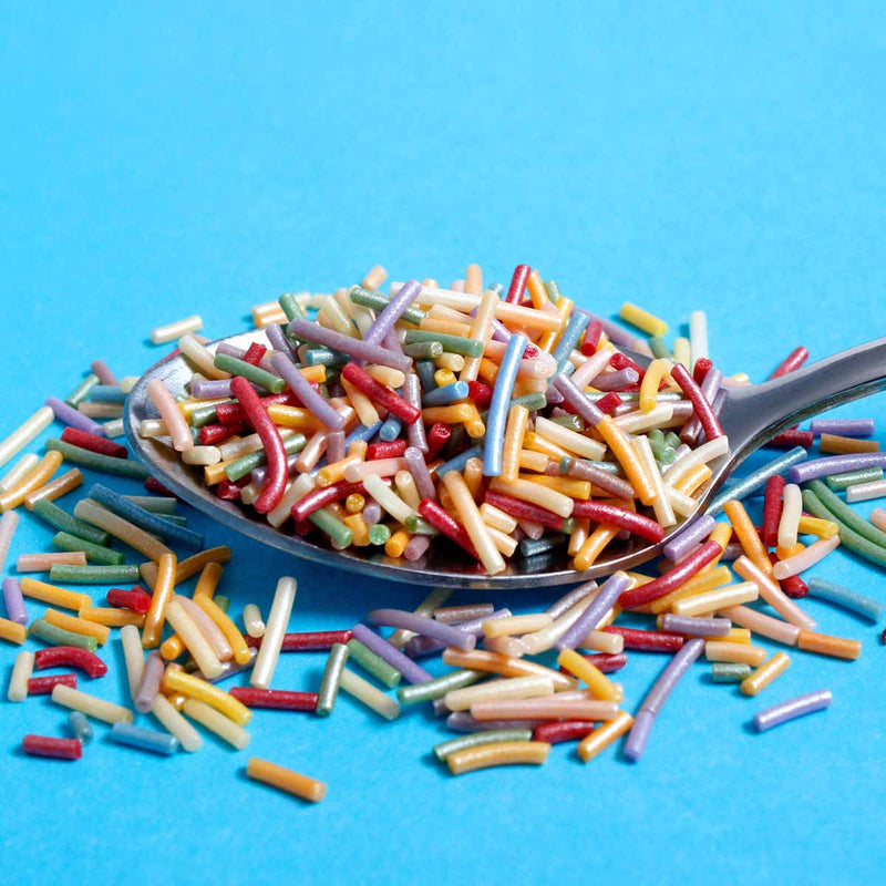 Bulk Bag - Shimmer Rainbow Sugar Strands Sprinkles (Best Before 30 June 2022)