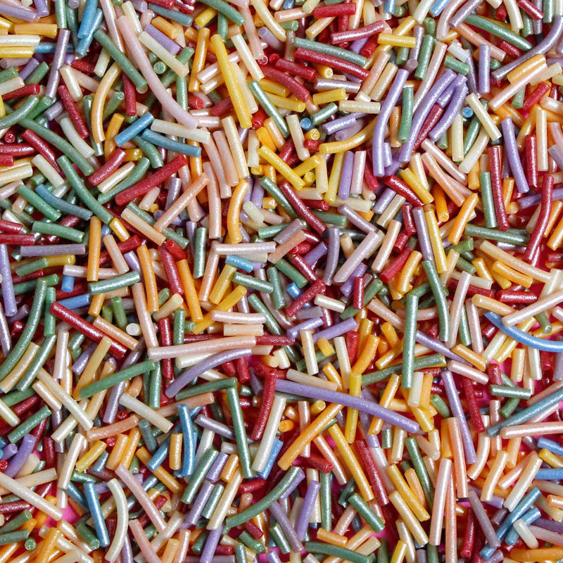 Bulk Bag - Shimmer Rainbow Sugar Strands Sprinkles (Best Before 30 June 2022)