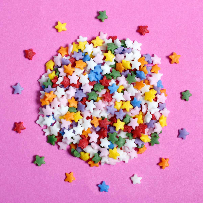 Bulk Bag - Rainbow Stars Confetti Sprinkles (Best Before 30 Jun 2024)