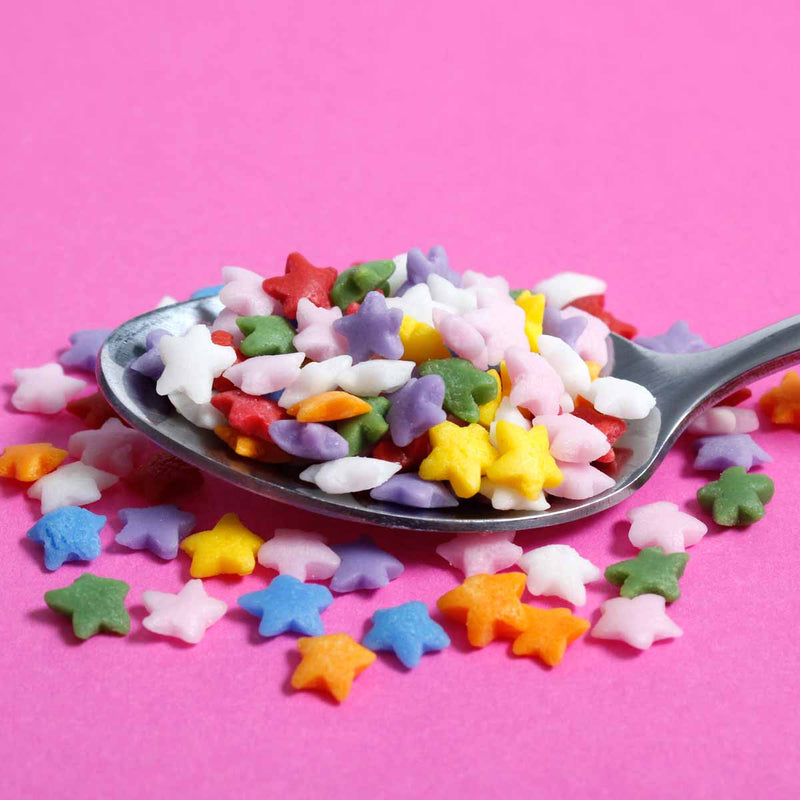Bulk Bag - Rainbow Stars Confetti Sprinkles (Best Before 30 Jun 2024)