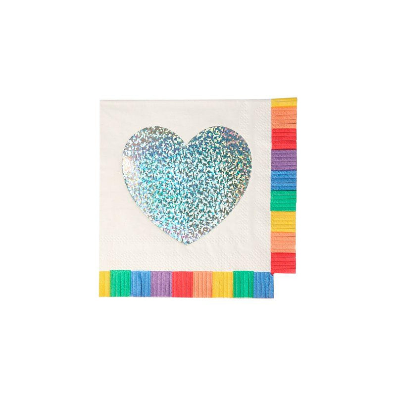 Rainbow Fringe Small Napkins Pack of 16