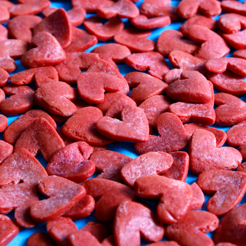 Bulk Bag - Red JUMBO Hearts Confetti Cake Sprinkles