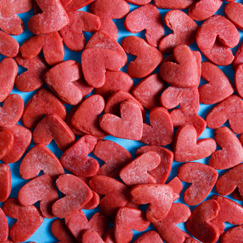 Bulk Bag - Red JUMBO Hearts Confetti Cake Sprinkles