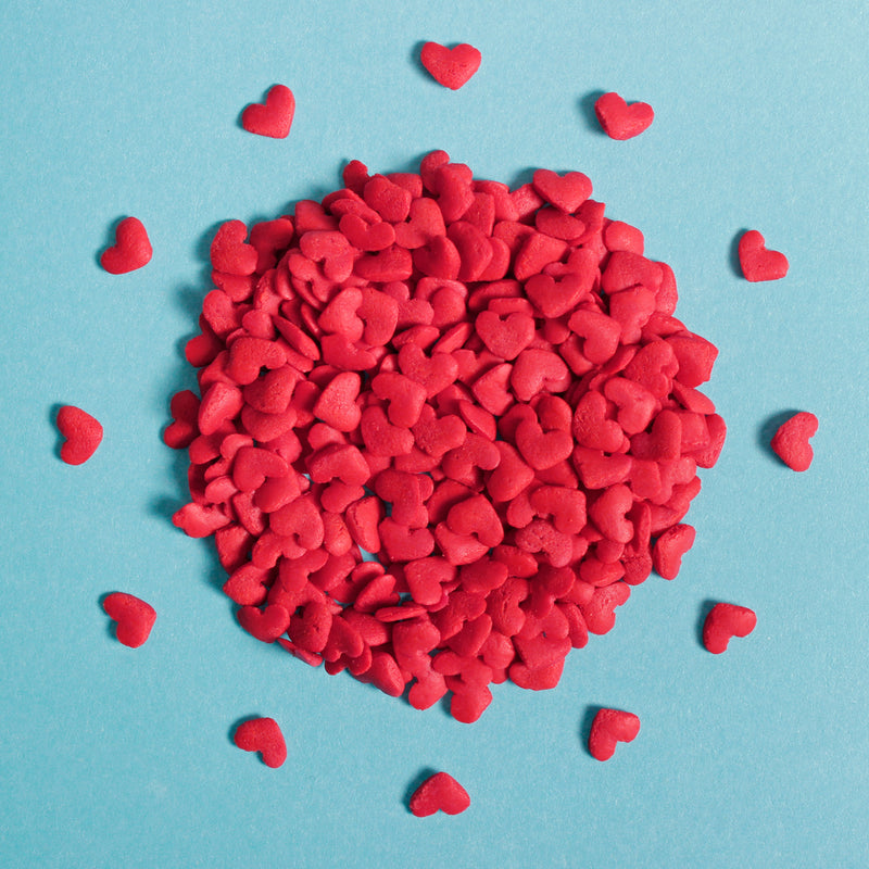 Red Confetti Hearts Valentine&