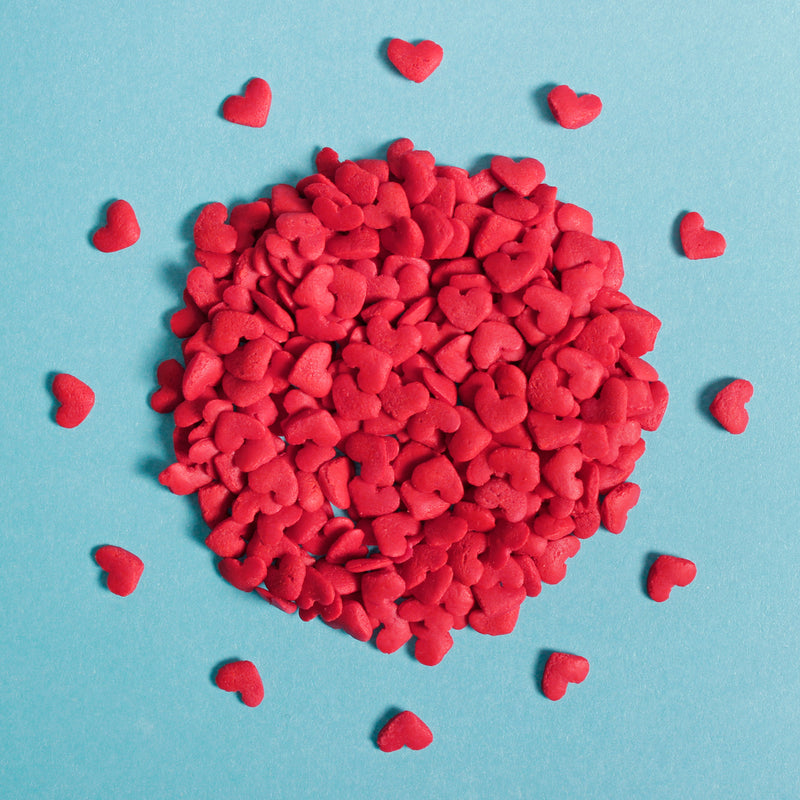 Red Confetti Hearts Valentine&