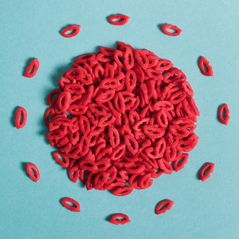 Red Lips Confetti Valentine&