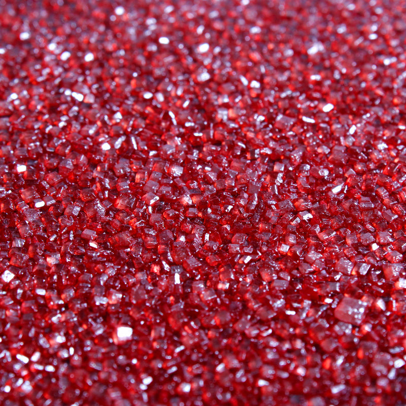 Bulk Bag - Red Sparkly Sanding Sugar Sprinkles (Best Before 31 Dec 2024)