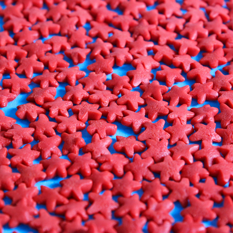 Bulk Bag - Red Stars Confetti Sprinkles (Best Before 31 Dec 2023)