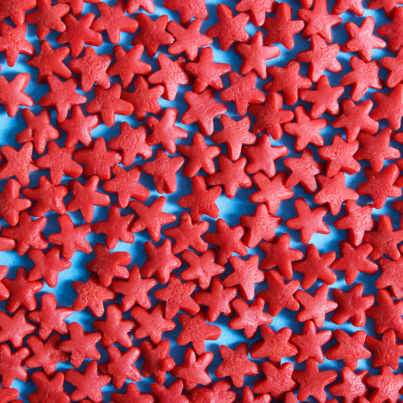 Red Stars Confetti Cake Sprinkles (Best Before 28 Dec 2024)