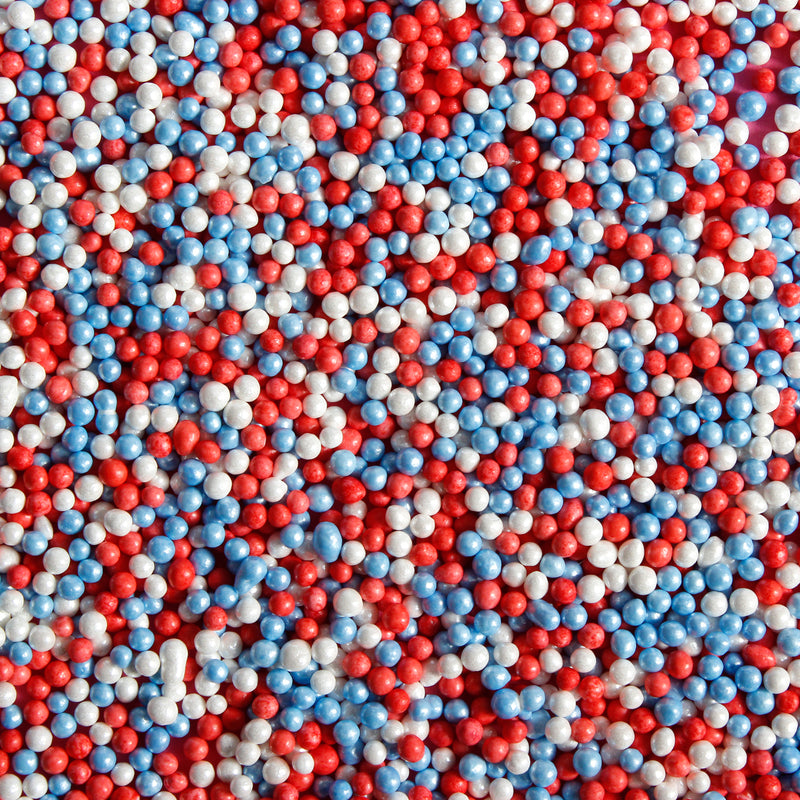 Bulk Bag - Red White and Blue Nonpareils 100s & 1000s (Best Before 30 Jun 2024)