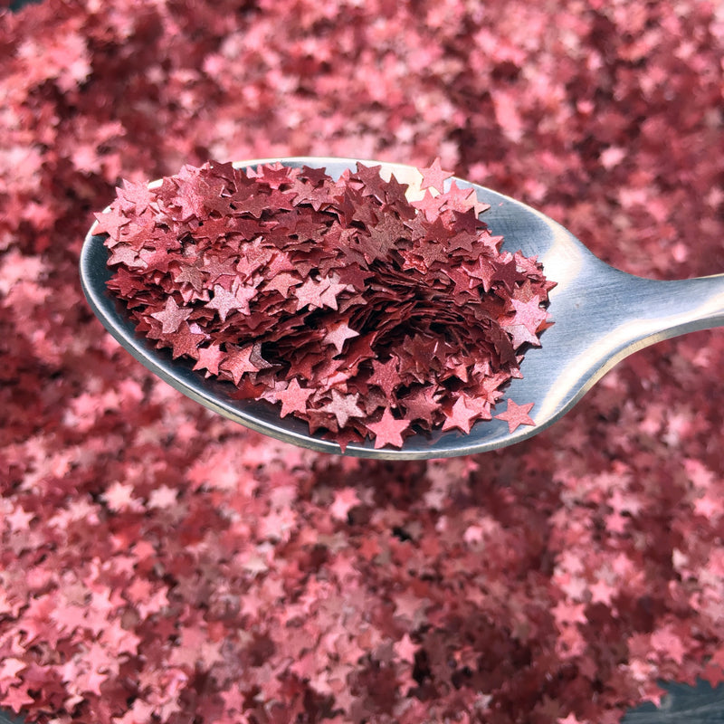 Luxury Rose Glitter Star Sprinkles (Made to order)