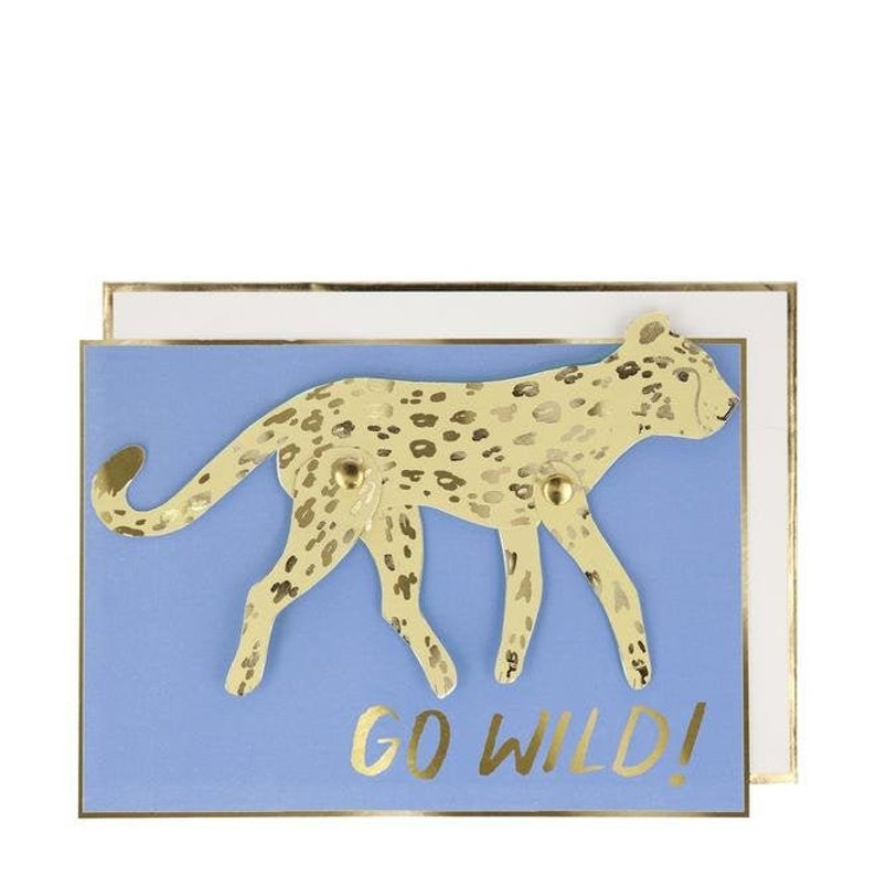 Running Leopard Card