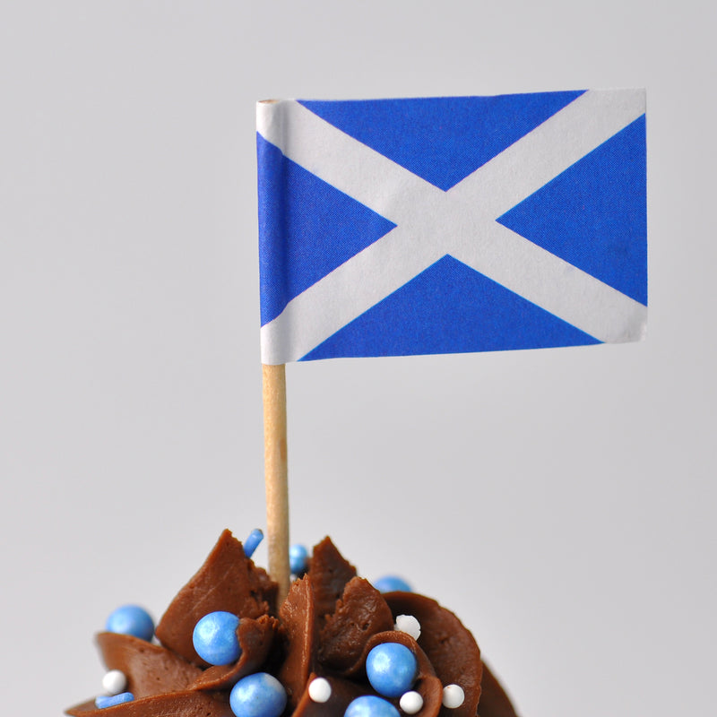 Scottish Flag Cake Topper Pack of 48