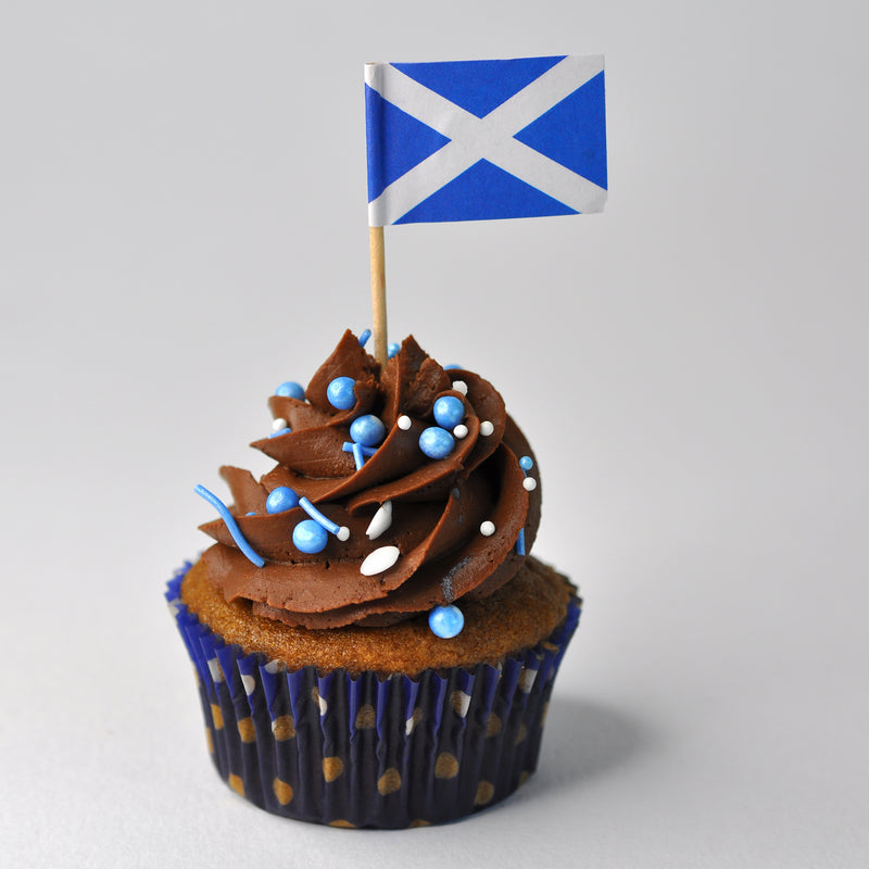 Scottish Flag Cake Topper Pack of 48