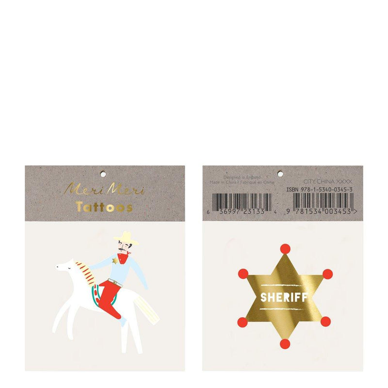 Sheriff Small Tattoos Pack of 2