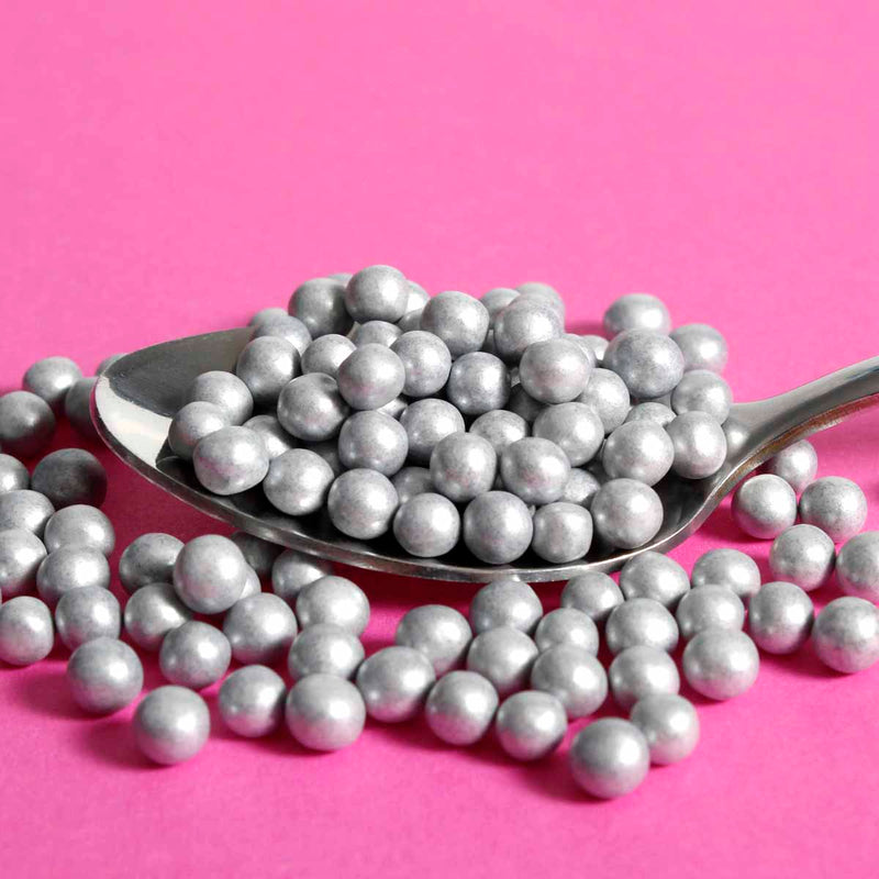 Bulk Bag - Silver 4mm Edible Pearls (Best Before 30 Dec 2025)