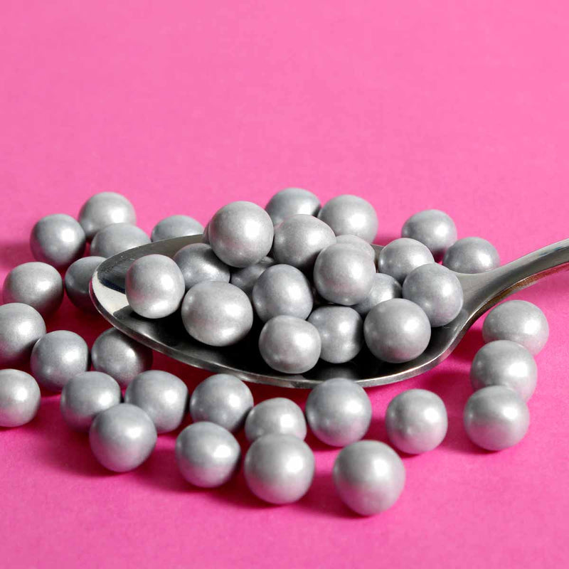 Bulk Bag - Silver 6mm Edible Pearls (Best Before 30 Apr 2023)