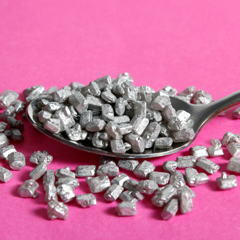 Bulk Bag - Silver Sugar Rocks Sprinkles (Best Before 30 Jun 2025)