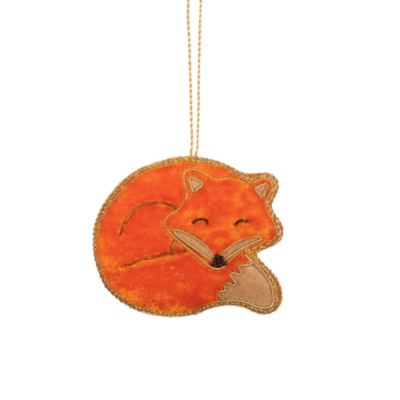 Sleeping Fox Zari Decoration