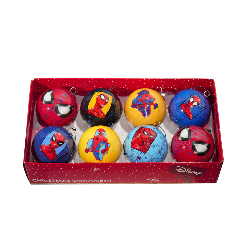 Spiderman Marvel 8 Piece Set Hanging Christmas Tree Decoration Baubles