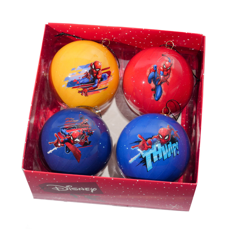 Spiderman Set of 4 Hanging Christmas Tree Decoration Baubles
