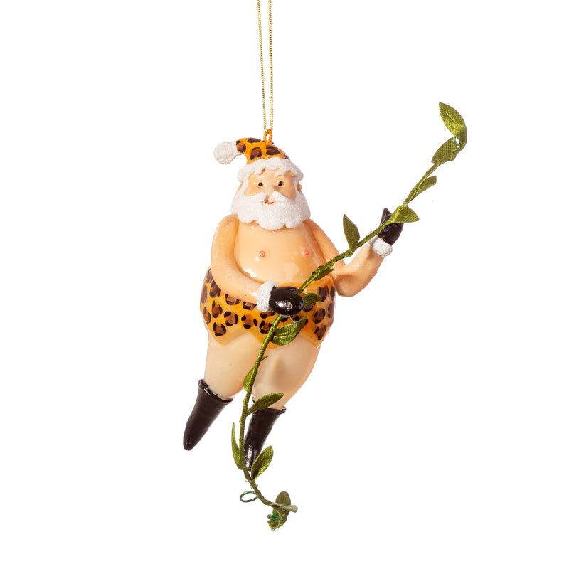 Jungle Santa Shaped Bauble