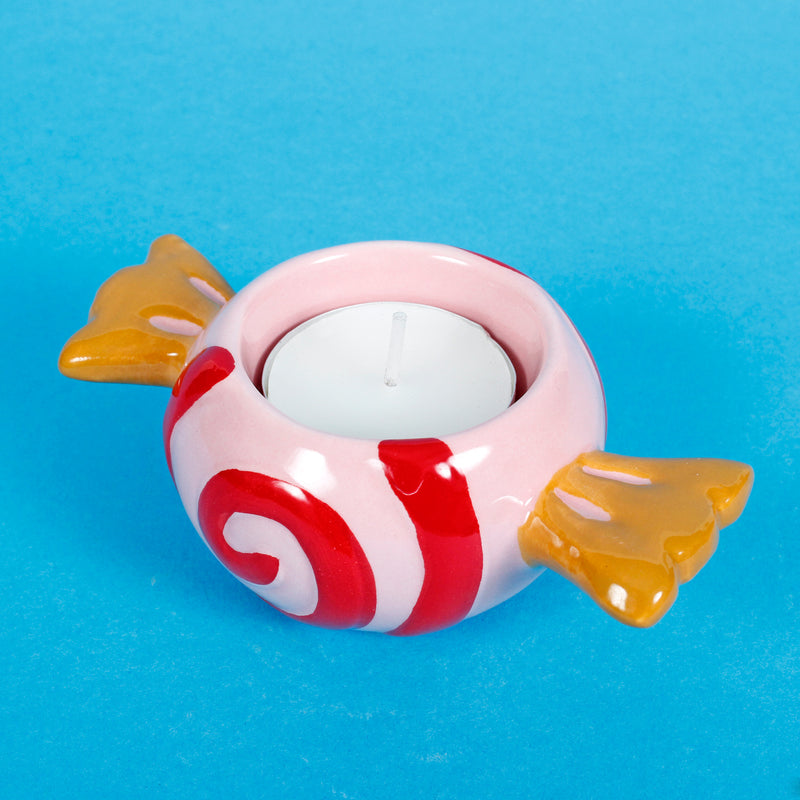 Tealight Holders Candy Sweets Shaped Set of 2 Christmas Candles
