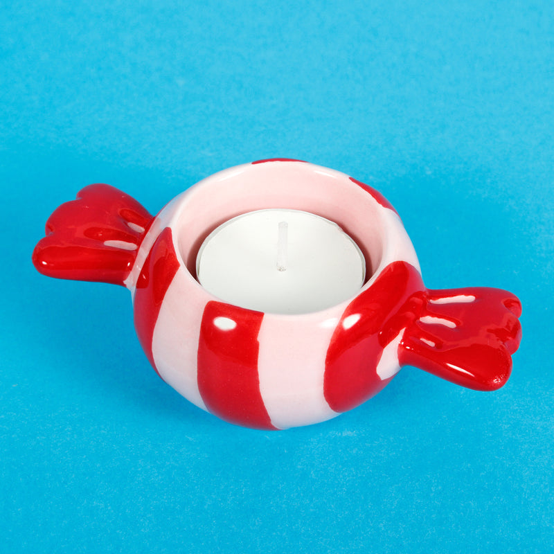 Tealight Holders Candy Sweets Shaped Set of 2 Christmas Candles