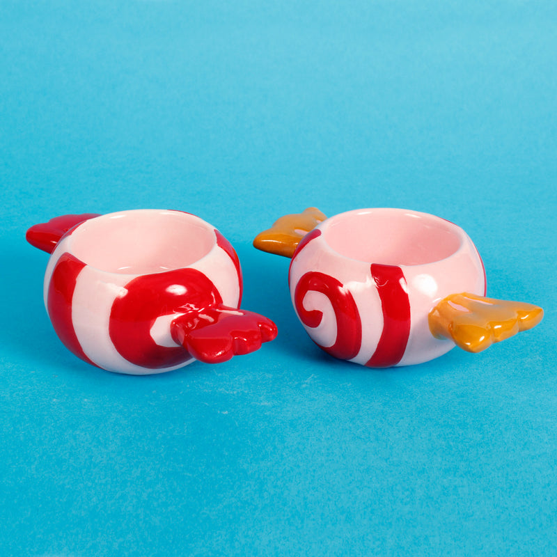 Tealight Holders Candy Sweets Shaped Set of 2 Christmas Candles