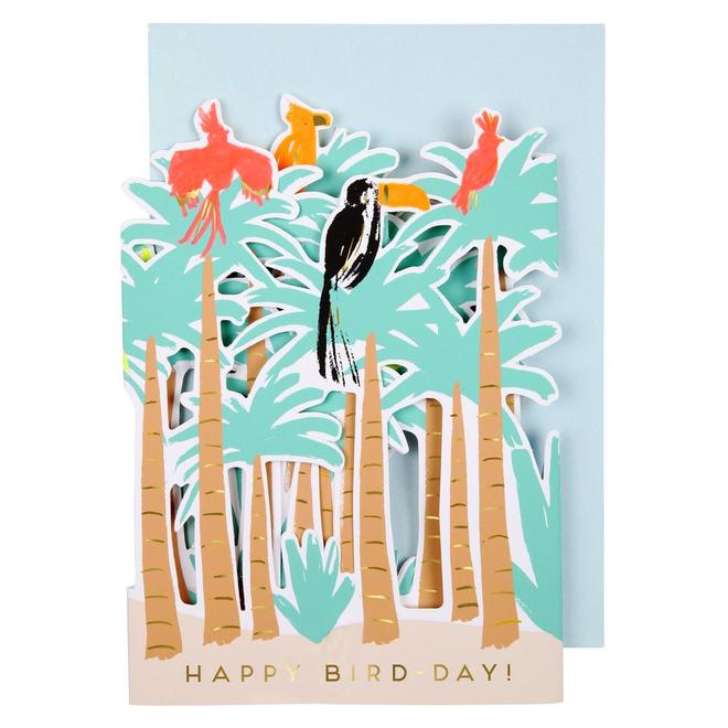 Tropical Bird Concertina Card